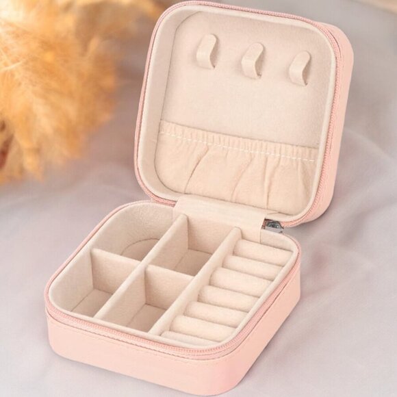 NKULTD Other - 🆕️Compact Travel Jewelry Organizer Portable Zipper Case Rings Earrings Necklace